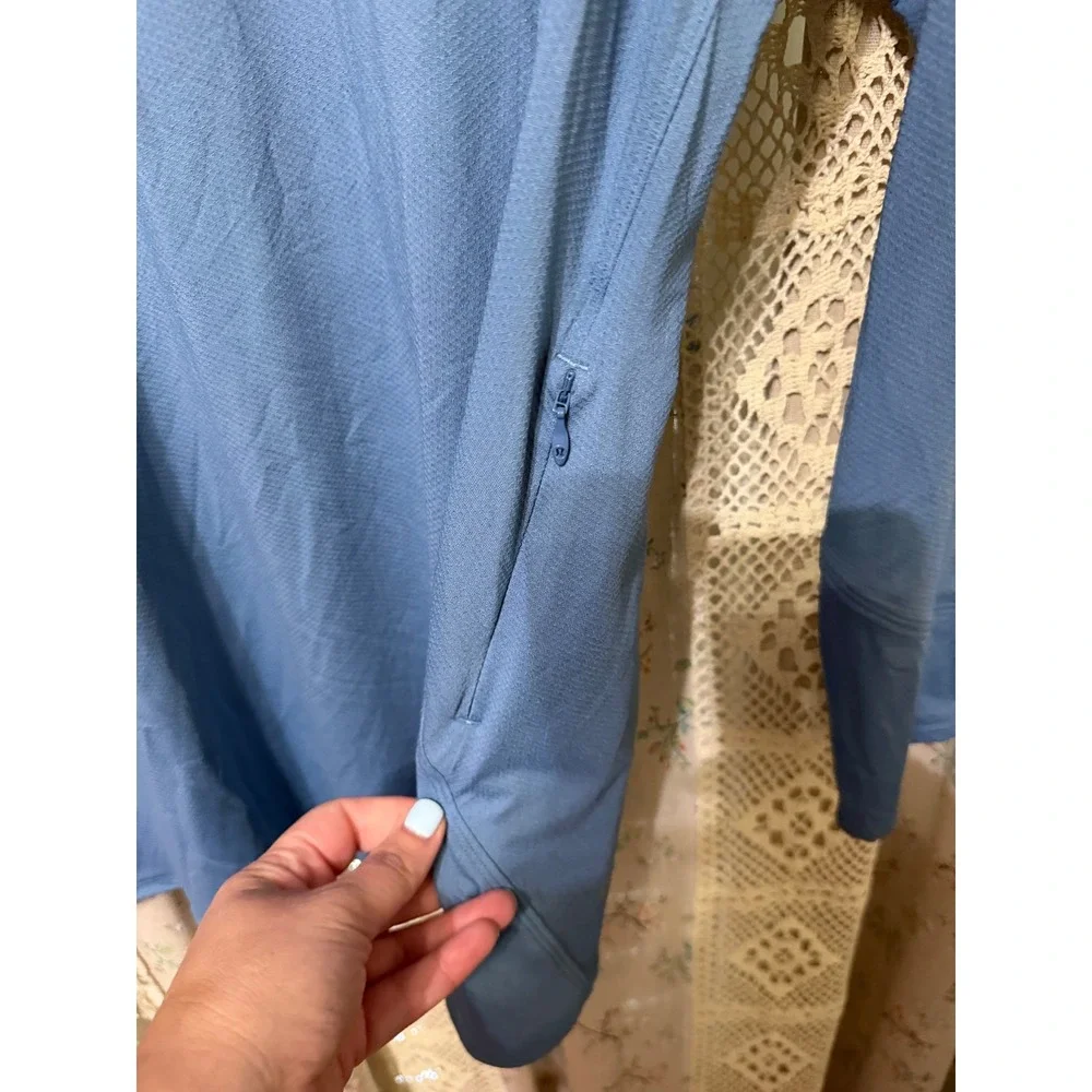 Lululemon Abrasion Resistant High Coverage Long Sleeve Shirt 10 Utility Blue